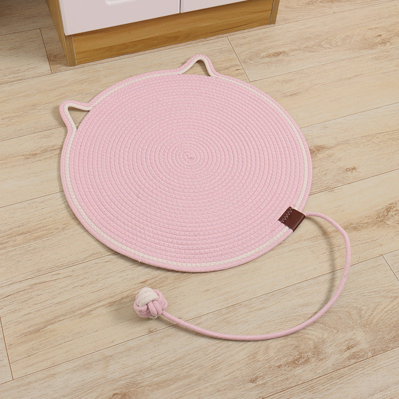 Cross-border wholesale cat scratching mat cotton rope toy ball pet sleeping cat scratching board round cat lying mat cat bed pet mat