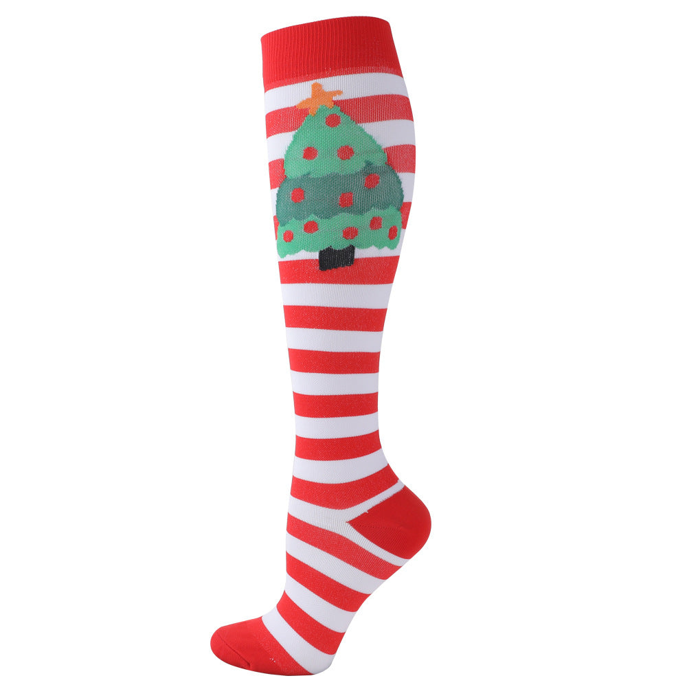 Christmas Compression Socks New Amazon Halloween Calf Socks Slim Legs Stretch Socks Leg Guards Sports Socks Wholesale