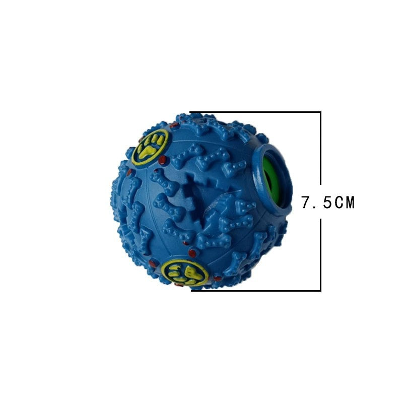 Food leaking ball dog food ball colorful weird sound grinding teeth resistant to bite rocking sound toy educational cross-border pet supplies