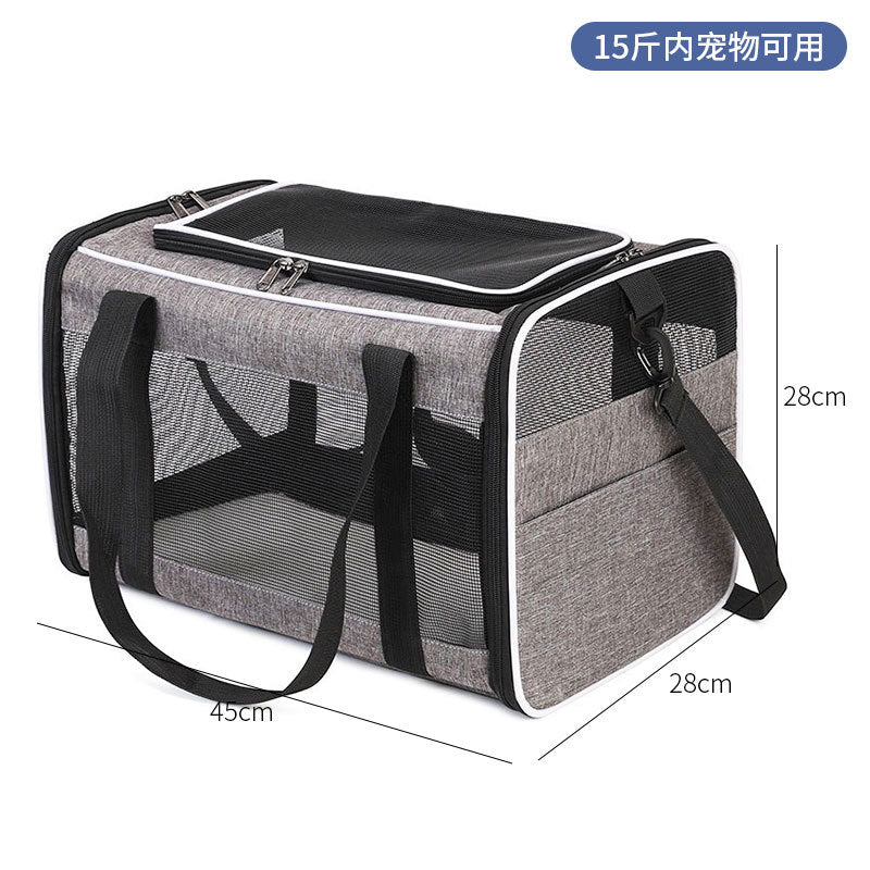 Spot pet bag portable breathable car cat bag hand-held foldable pet box multifunctional dog bag cross-border