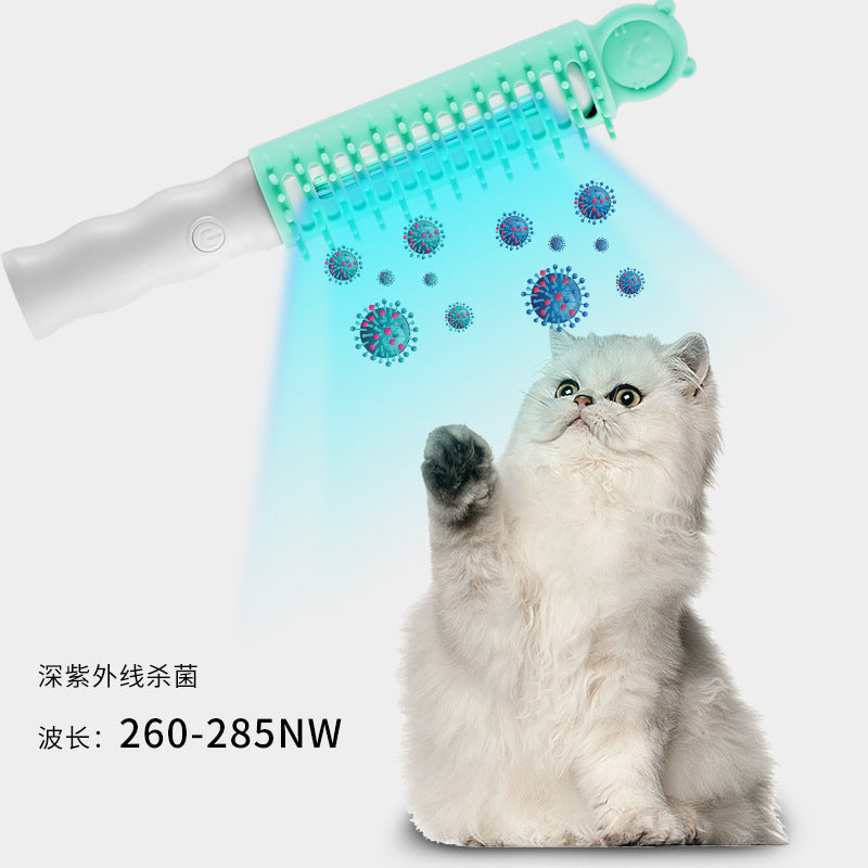Pet sterilization comb handheld sterilization stick pet hair comb sterilization lamp mite removal sterilization lamp multi-purpose massage comb
