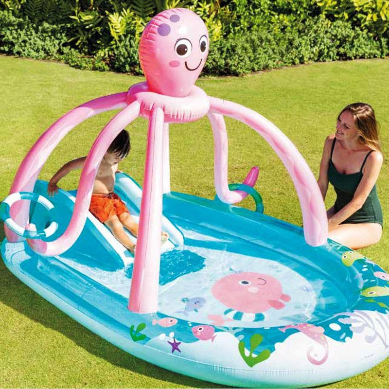 INTEX thickened swimming pool fishing pool inflatable ball pool baby paddling pool swimming pool home with slide swimming pool