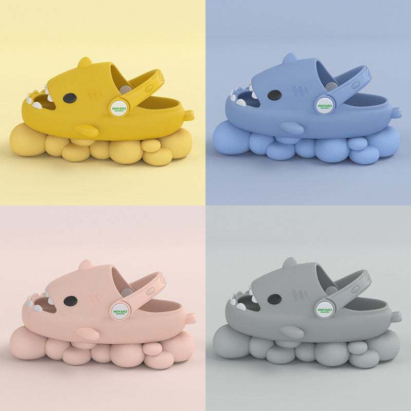 Shark children slippers summer boy cartoon cute non-slip boy sandals and slippers children baby baby hole shoes female