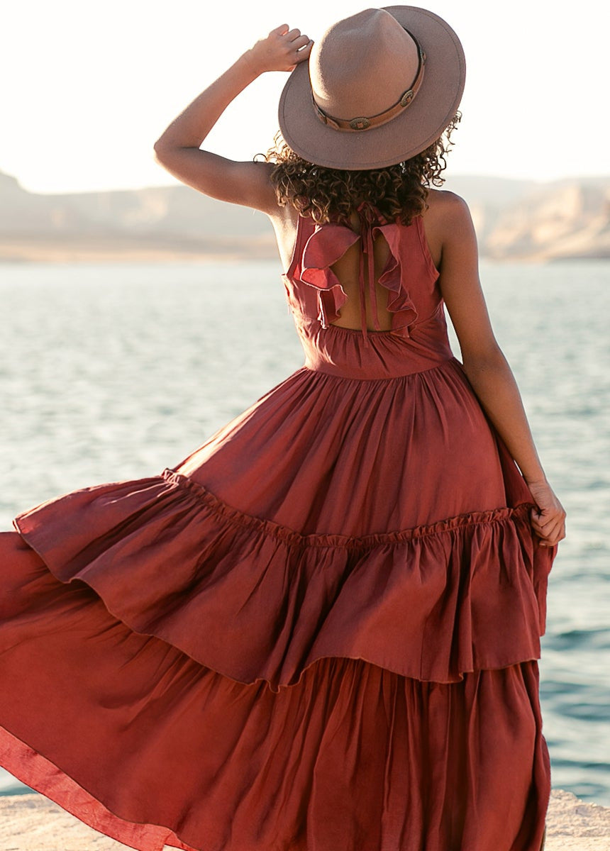 Cross-border children's clothing summer flower girl ruffle strap dress girls long section princess Halloween show party skirt