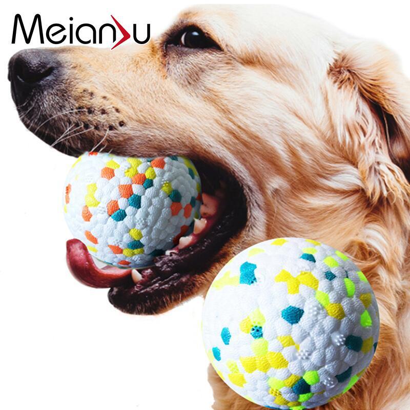 Meianju popping ball high-elastic lightweight popcorn ball bite-resistant molar pet toy dog solid toy ball