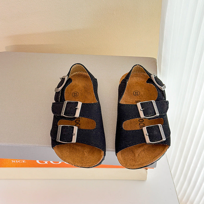 ins Korean version children's cork sandals summer girls Birkenstocks boys casual open toe beach shoes 3 baby sandals