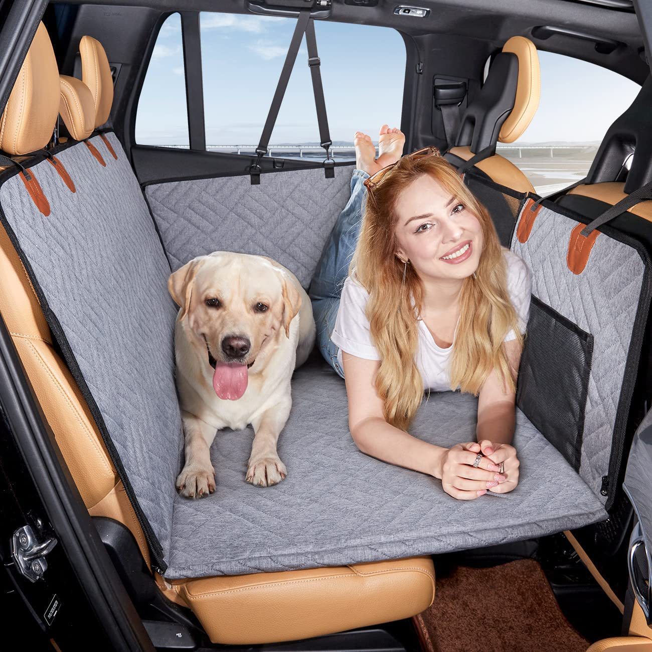 Amazon's new bottom hard high load-bearing car mat waterproof and anti-dirty car mat rear dog mat pet supplies