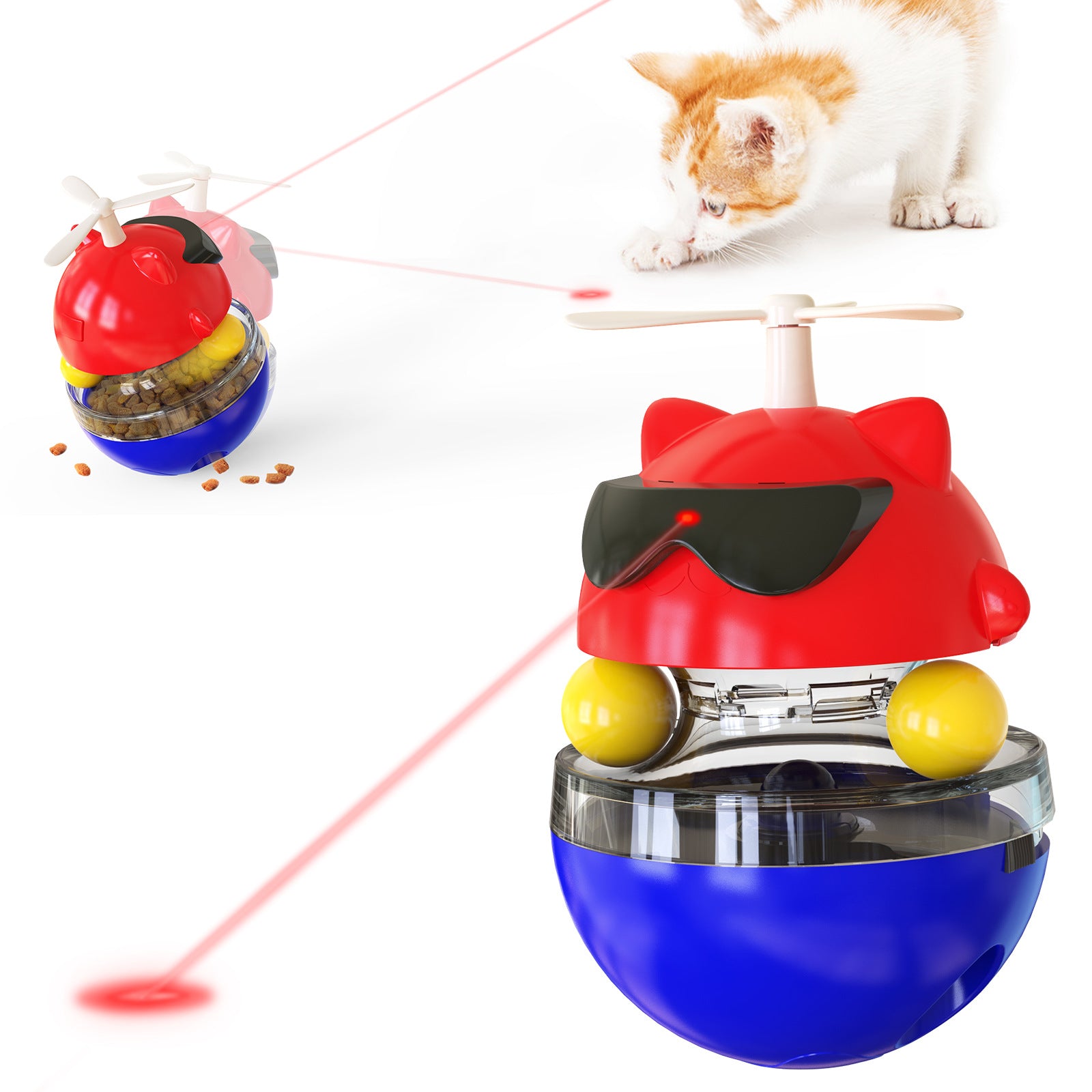 Pet supplies Amazon's new product explosion model electric vocal tumbler laser infrared ray tease cat toy