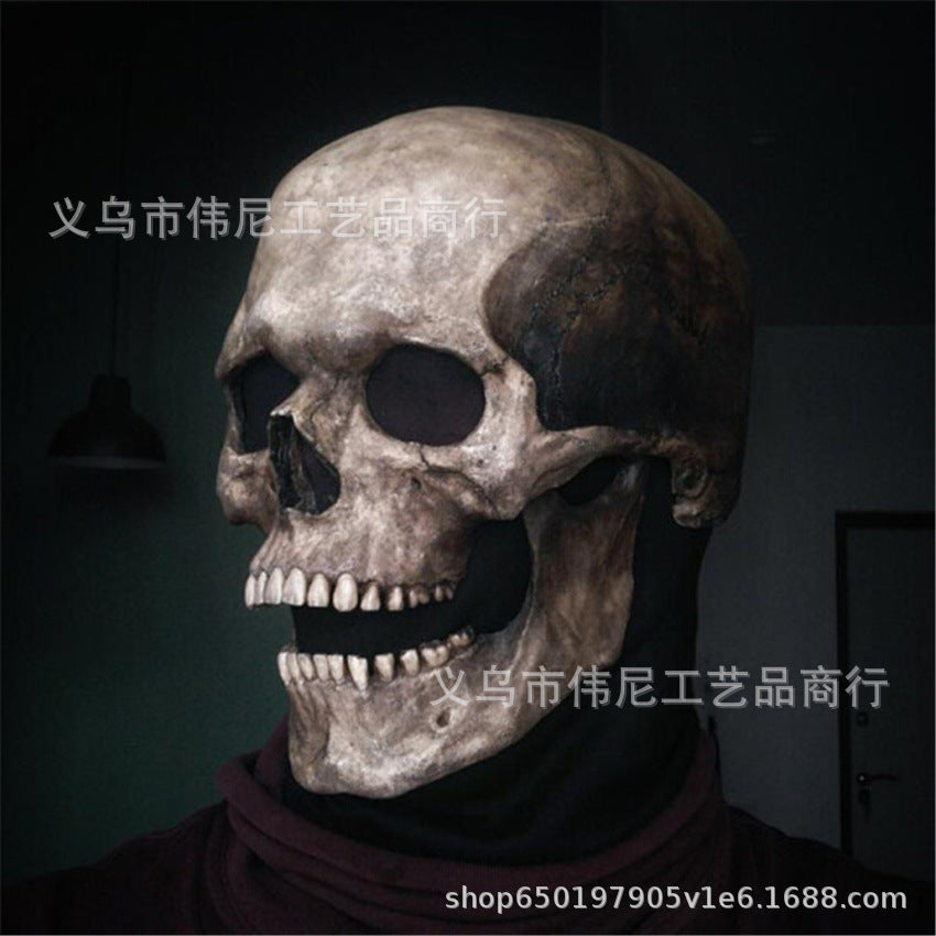 2021 Cross-border Independent Station New Halloween Horror Adult Skull Movable Mouth Mask Manufacturer Source
