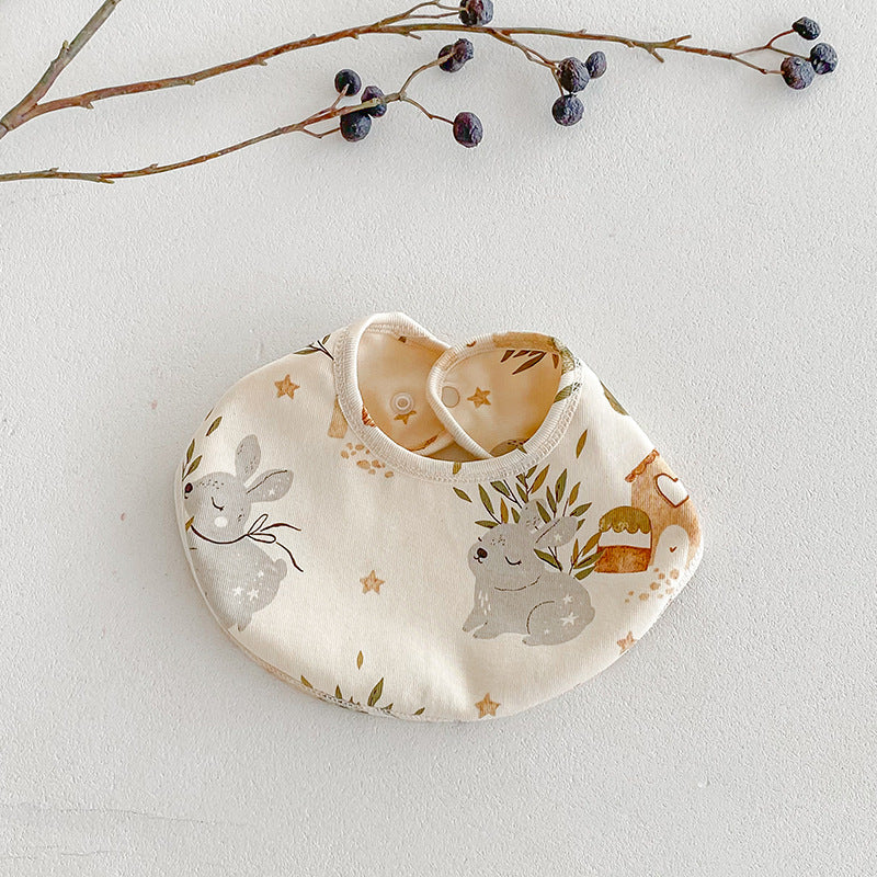 Spring and Autumn Baby Bibs Double-layer Cotton Bibs Baby Bibs Scarf Children's Cute Bibs Four Seasons