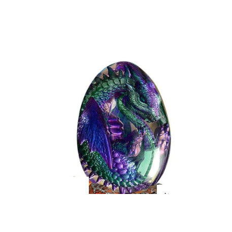 Halloween cross-border new dragon egg lava base resin luminous dinosaur egg decoration home furnishings decoration egg
