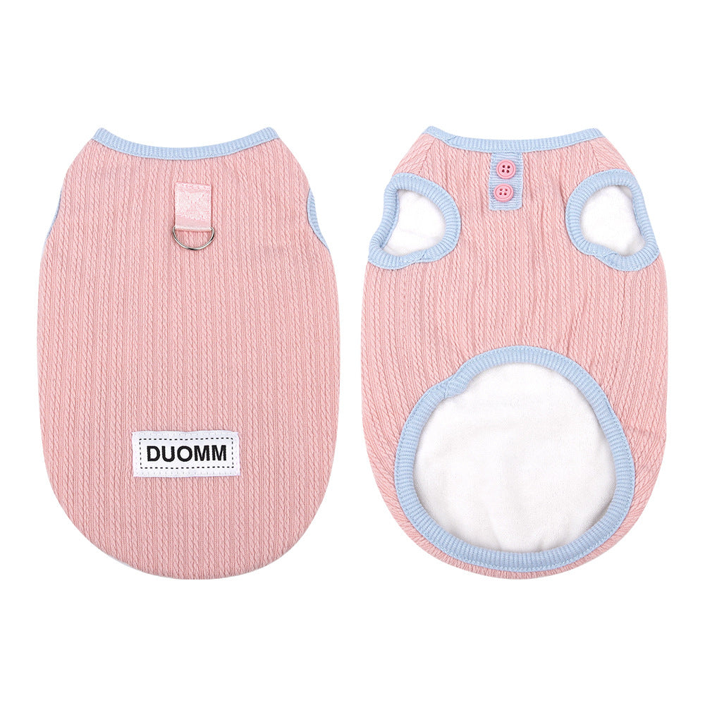 New autumn and winter pet cat clothes comfortable cloud velvet cat clothes winter thick soft warm pet cotton coat