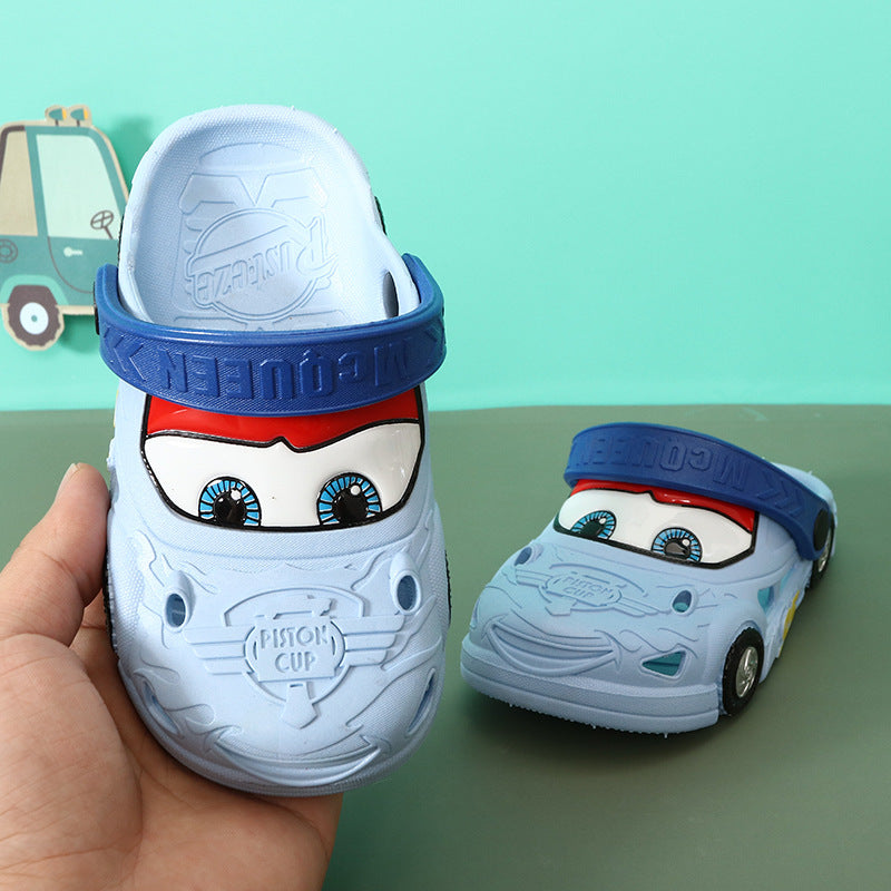 Children's slippers summer 1-3 years old 2 boys indoor car beach hole shoes toddler baby anti-slip sandals