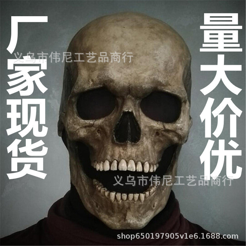 2021 Cross-border Independent Station New Halloween Horror Adult Skull Movable Mouth Mask Manufacturer Source