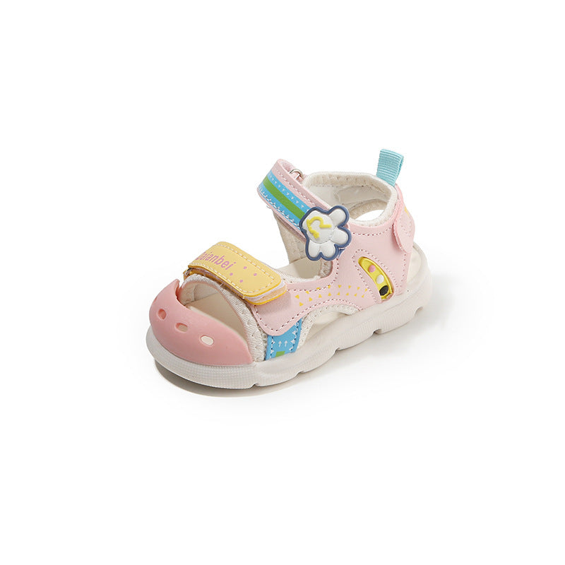 Baby cartoon sandals 2025 summer children's functional shoes boys and girls small and medium children's Baotou beach shoes toddler shoes