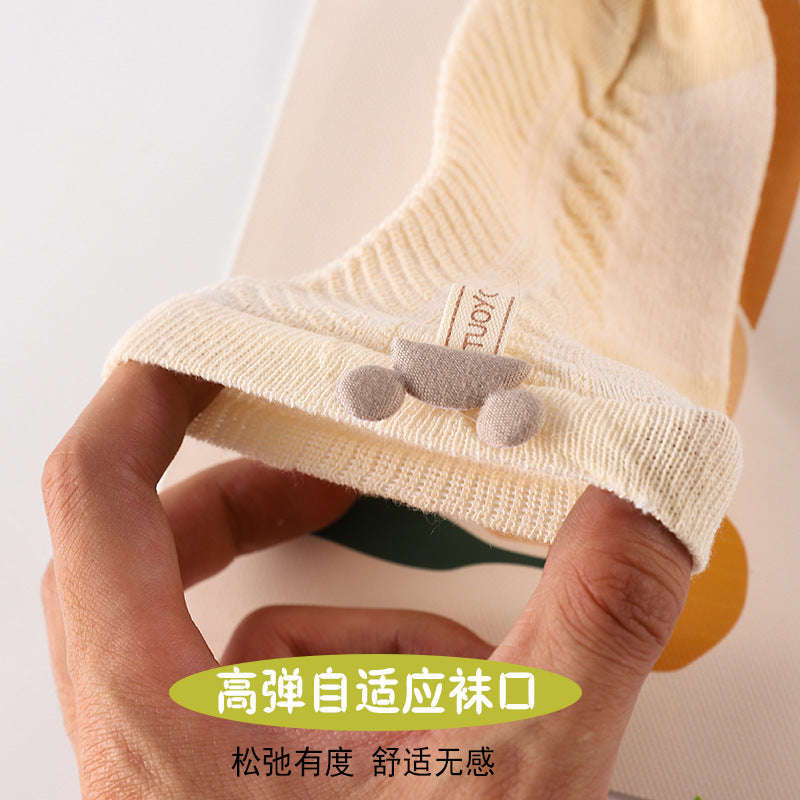 Newborn socks baby summer thin section baby boneless super cute cute middle tube socks 0-6 months wholesale baby