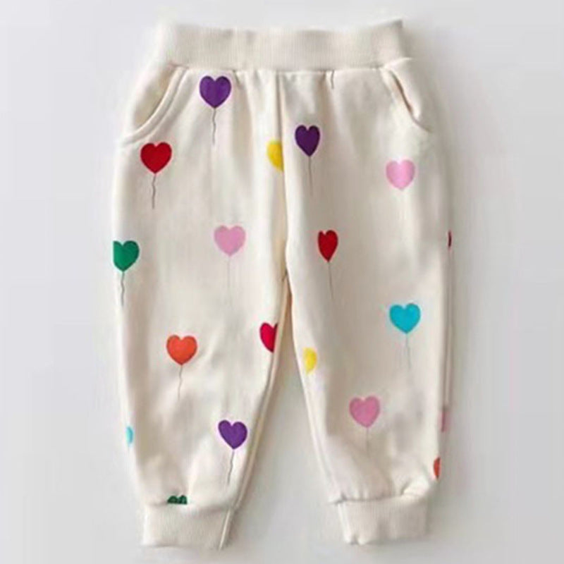 Category A infant suit stylish love balloon boy and girl children's clothing sweatshirt pants baby pure cotton split two-piece suit