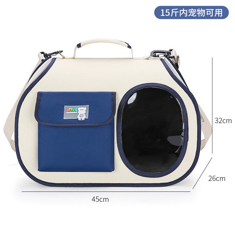 Wholesale cat bag convenient pet folding pet bag cat breathable space capsule single shoulder portable dog backpack