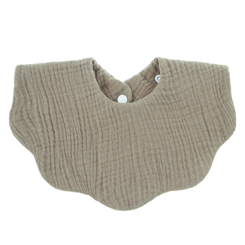 Baby printed bibs Children's pure cotton gauze wavy edge bibs bibs Amazon baby products