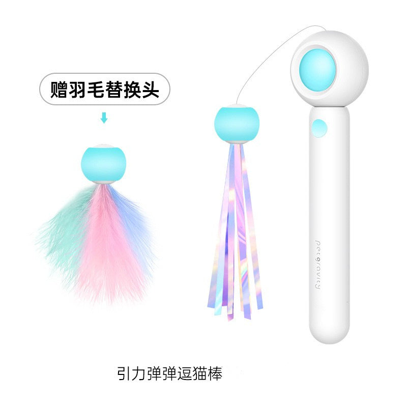 Gravitational UFO flying saucer cat toy cat turntable cat self-entertainment cat stick pet cat toy electric cat ball