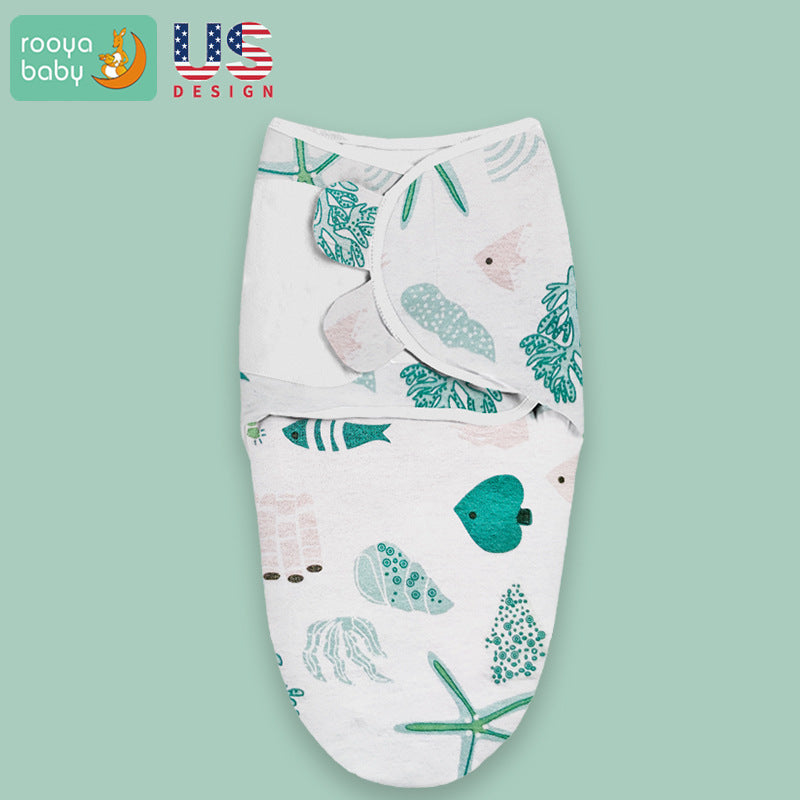 Sleeping bag baby summer pure cotton infant anti-kick is anti-shock baby sleeping bag bag newborn factory spot