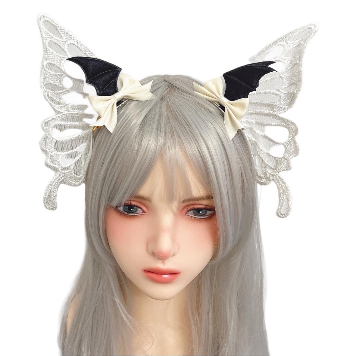 Dark Gothic Witch Big Butterfly Hairpin Halloween Devil Three-Dimensional Bat Wings Side Clip Lolita Hair Accessories