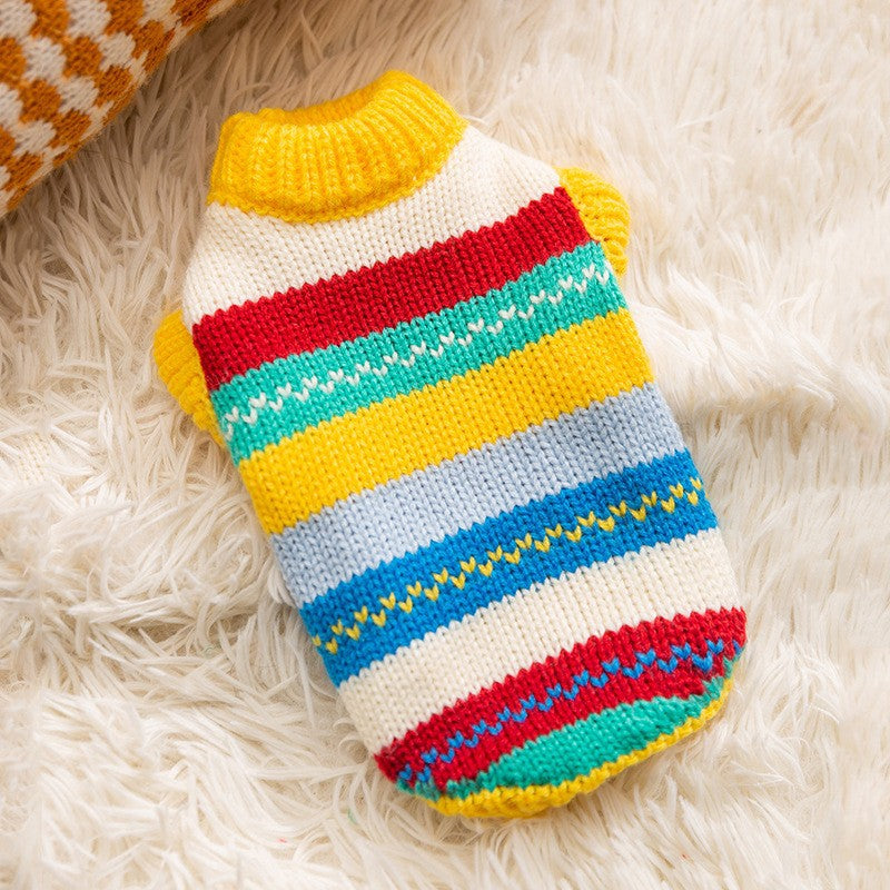 Autumn and Winter Dog Cute Funny Crazy Circus Clown Sweater Halloween Cat Suit Pet Dog Clothes