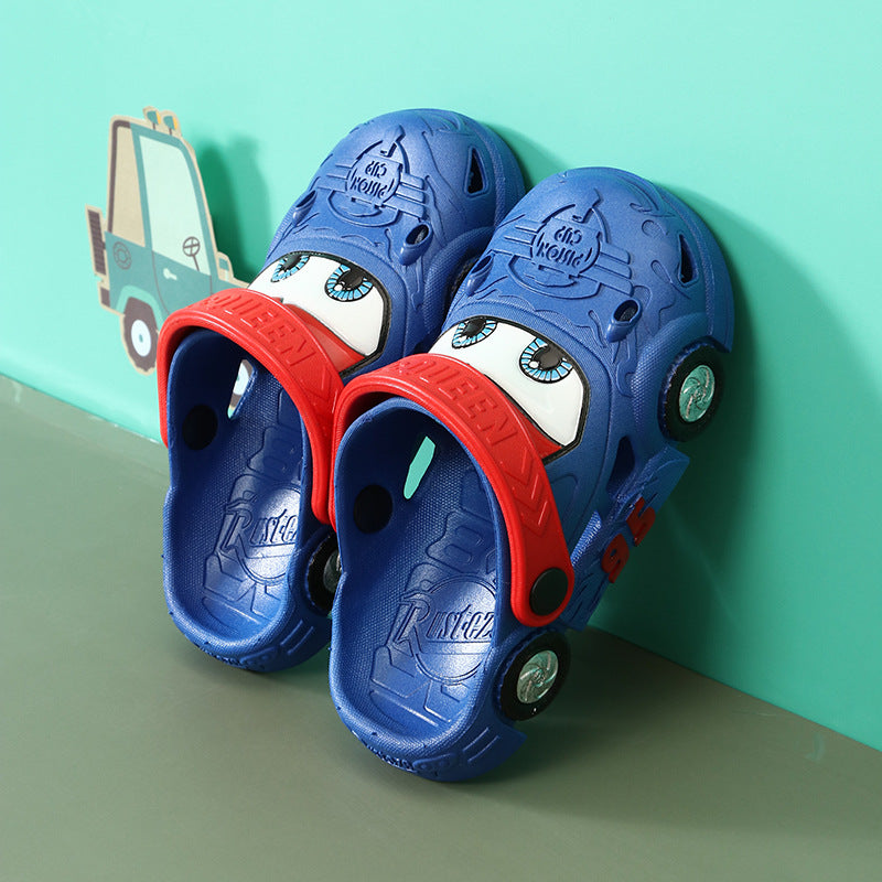 Children's slippers summer 1-3 years old 2 boys indoor car beach hole shoes toddler baby anti-slip sandals