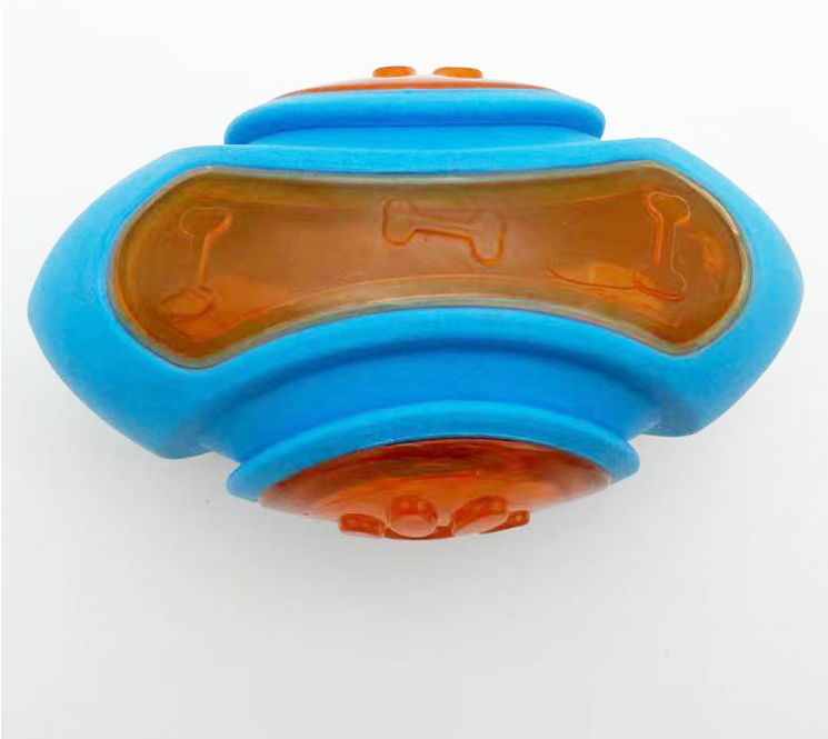 Luminous toy Amazon pet toy floating tire bite-resistant teeth cleaning toy molar self-hi Teddy Bichon